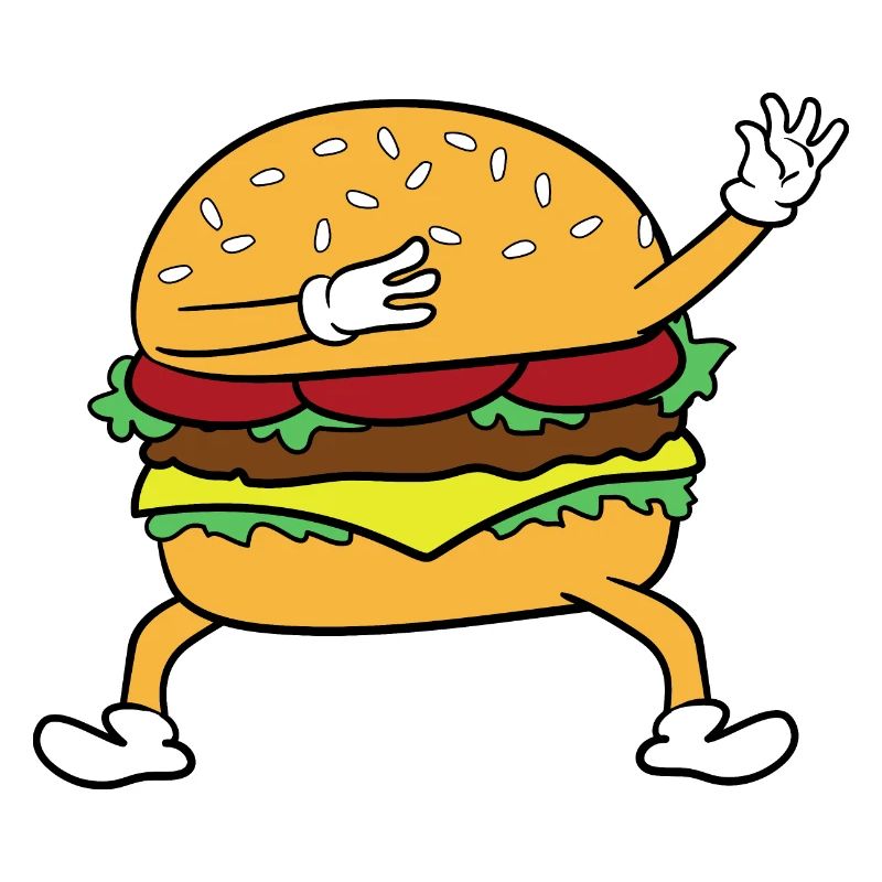 Dabbing Dab Dancing Burger Restauration rapide Fast Food