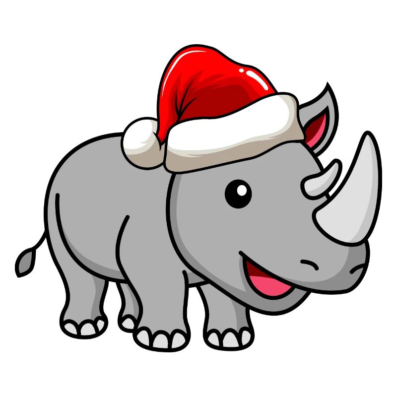 Bande dessinée de Noël Rhinocéros