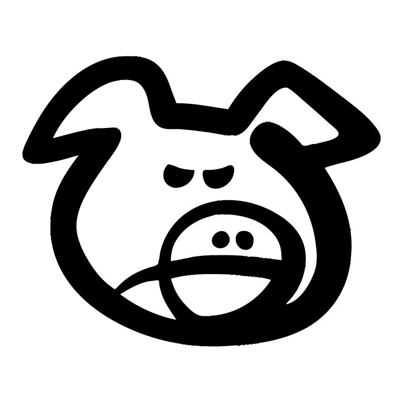 Pig head (vector)