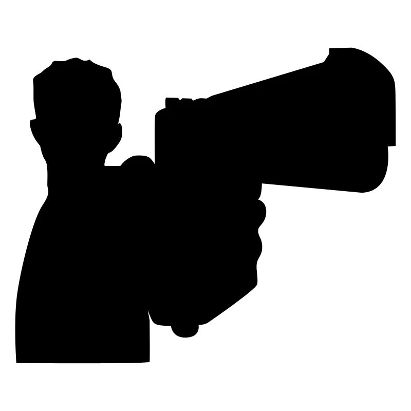 Mann mit Waffe