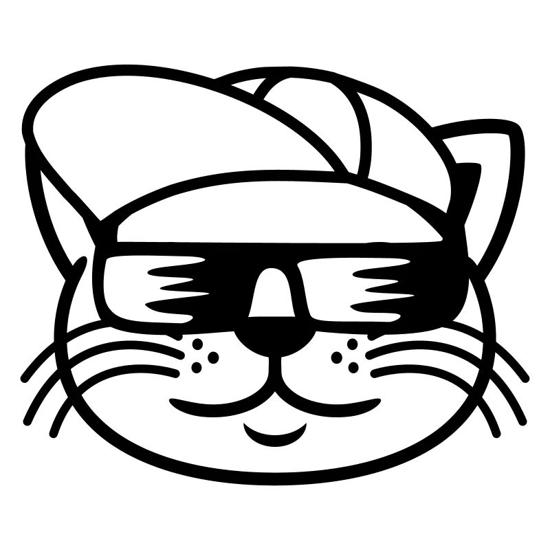 Cool Sunglasses Cat Face
