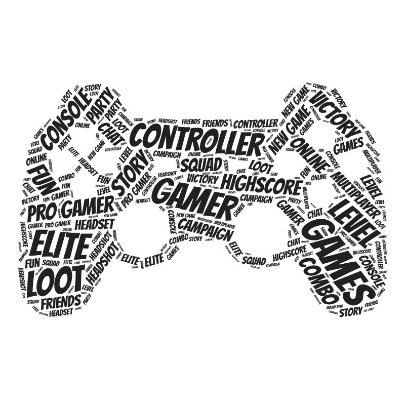 game controller wordart
