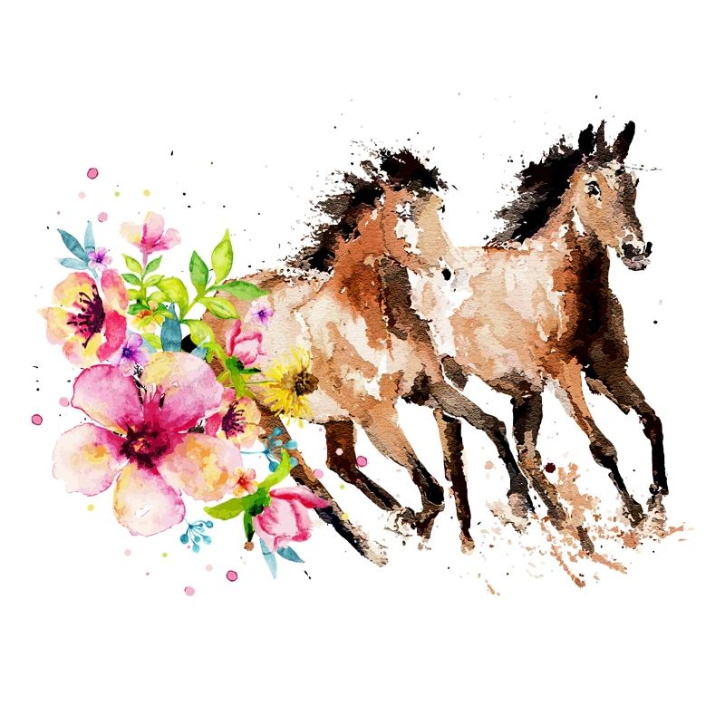 Cheval aquarelle