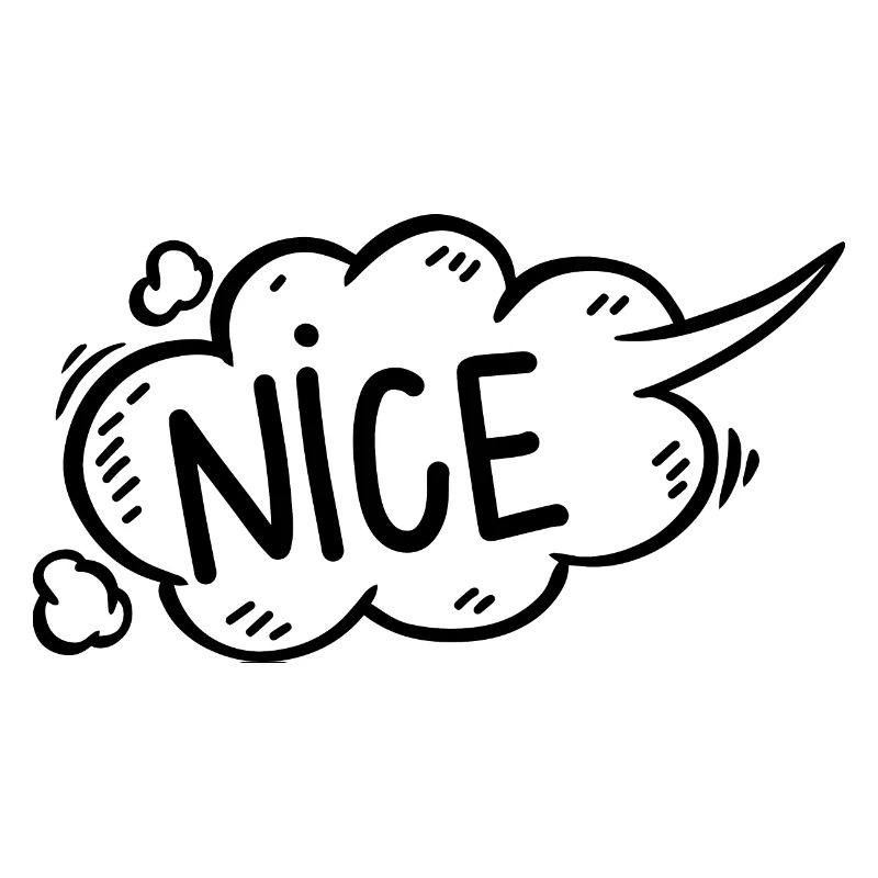 Speech bubble nice comic