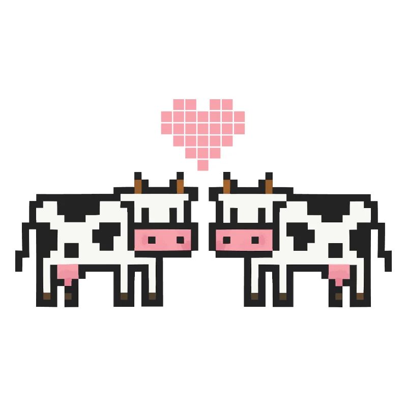 Cow Pixel Love
