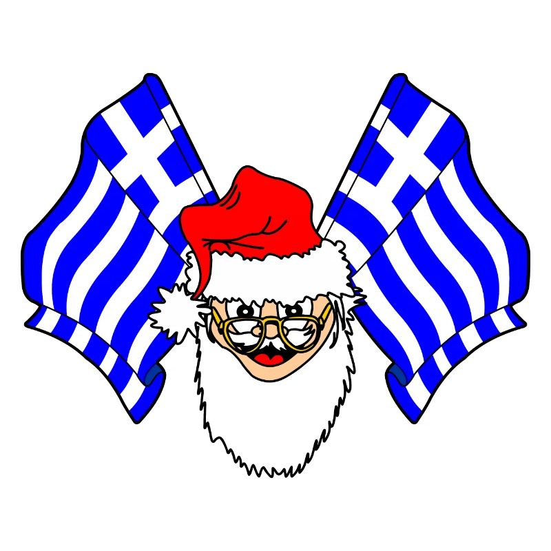 Drapeau du Père Noël Grèce