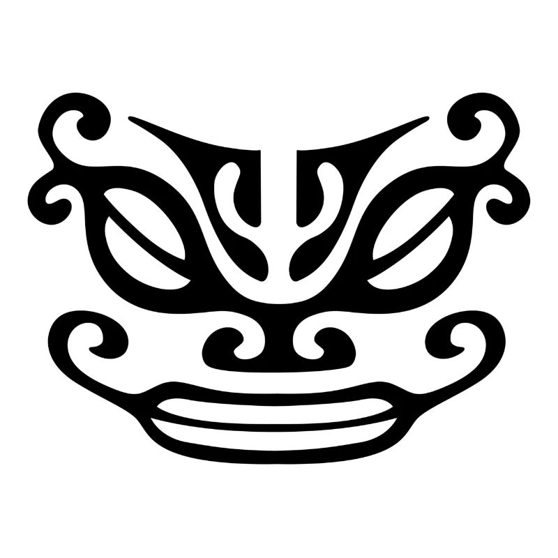 Maori Face16 Schwarz