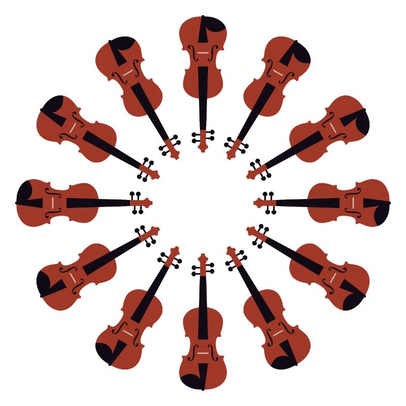 Violins in a circle