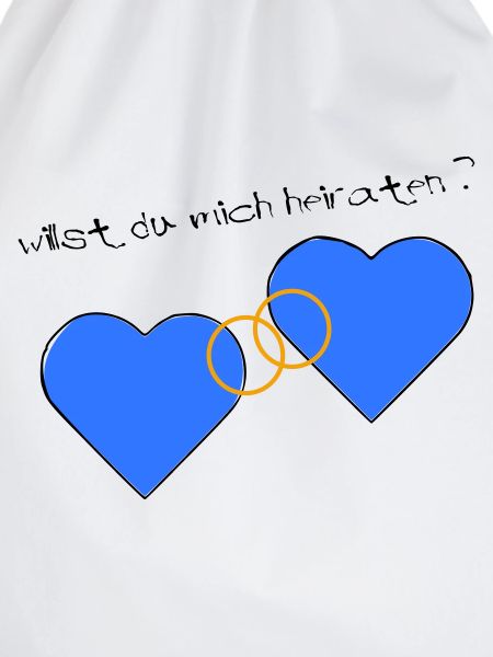 Heiratsantrag blau blau