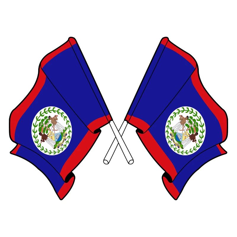 Two flags Belize