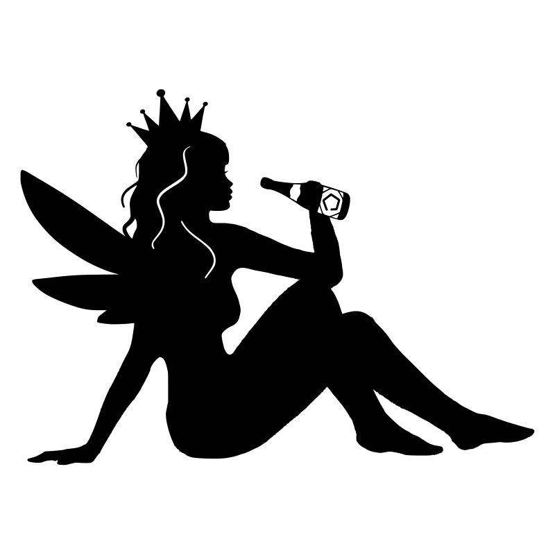 Fairy with sparkling wine