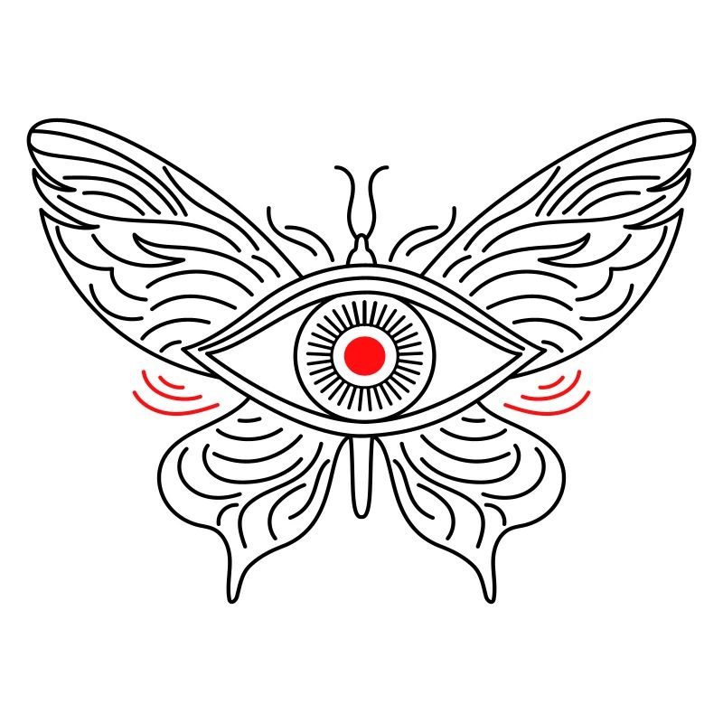 Papillon avec un œil