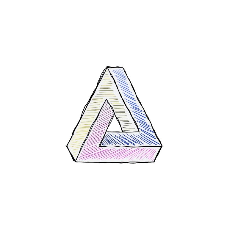Triangle de Penrose triangle impossible en bande dessinée