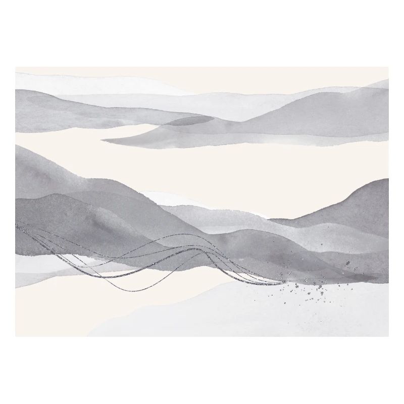 Warm Grey Abstract Landscape