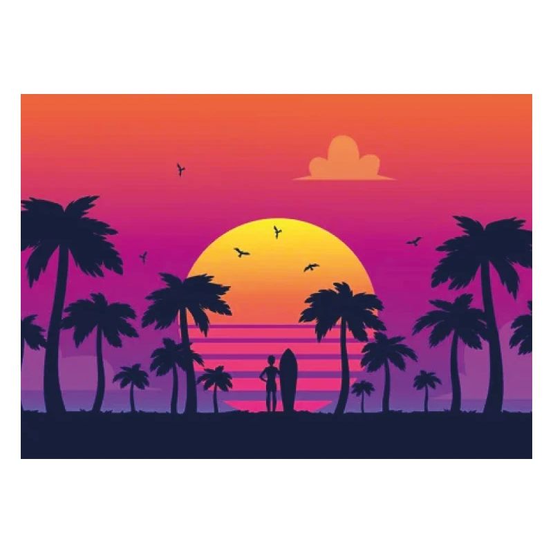 sunset surf