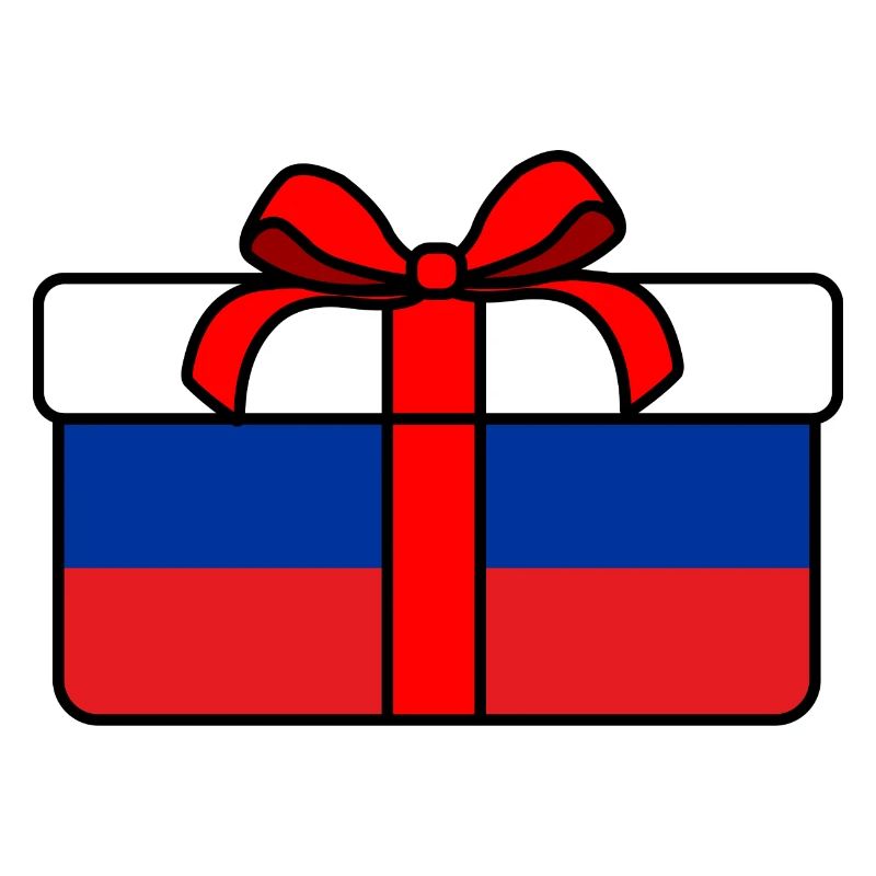 Drapeau cadeau Russie X mas