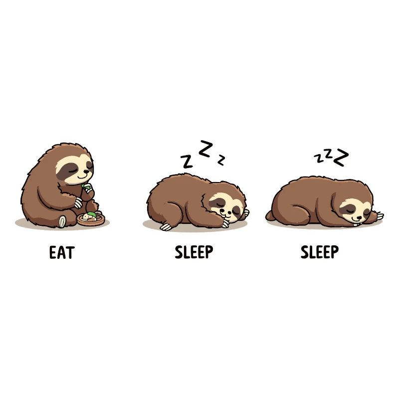 Sloth Eat Sleep Sleep