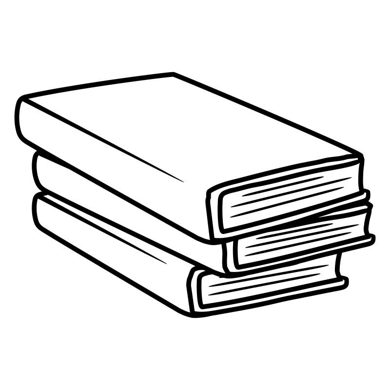 Gestapelte Bücher Comic Design