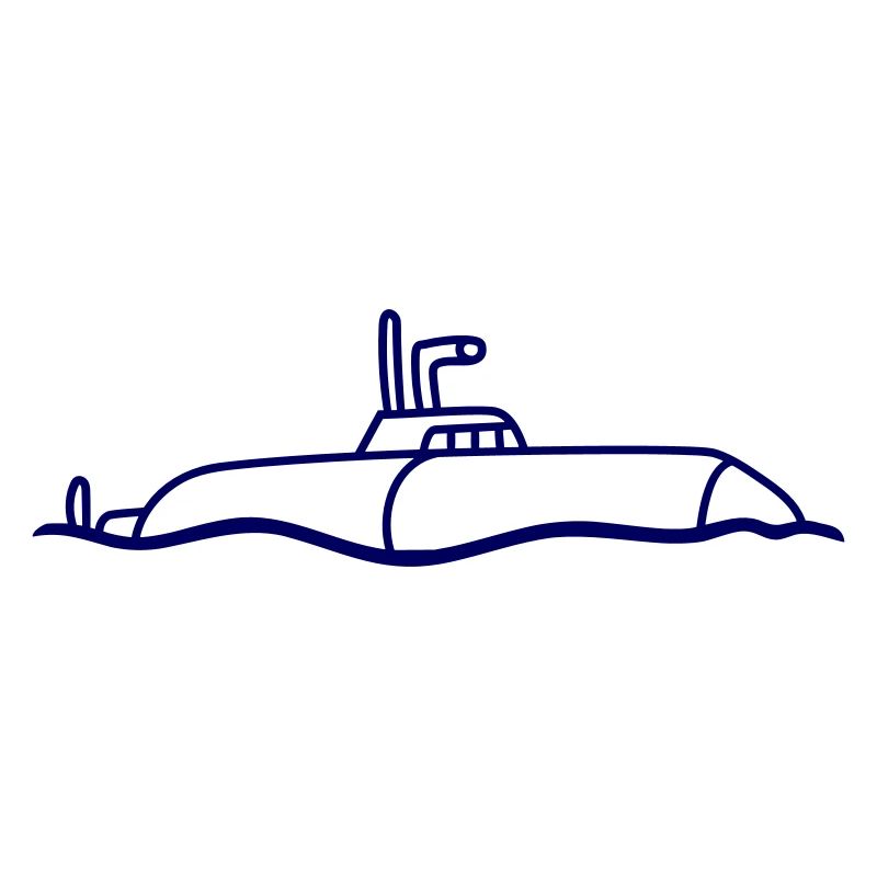Surfaced Submarine Water Surface Dive