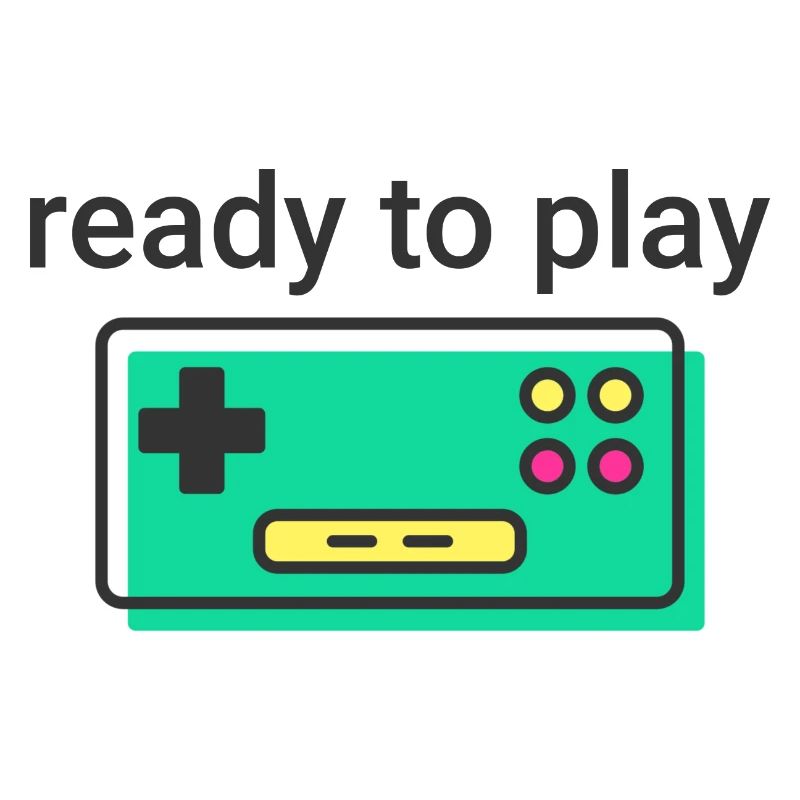 ready to play: retro clean game controller black