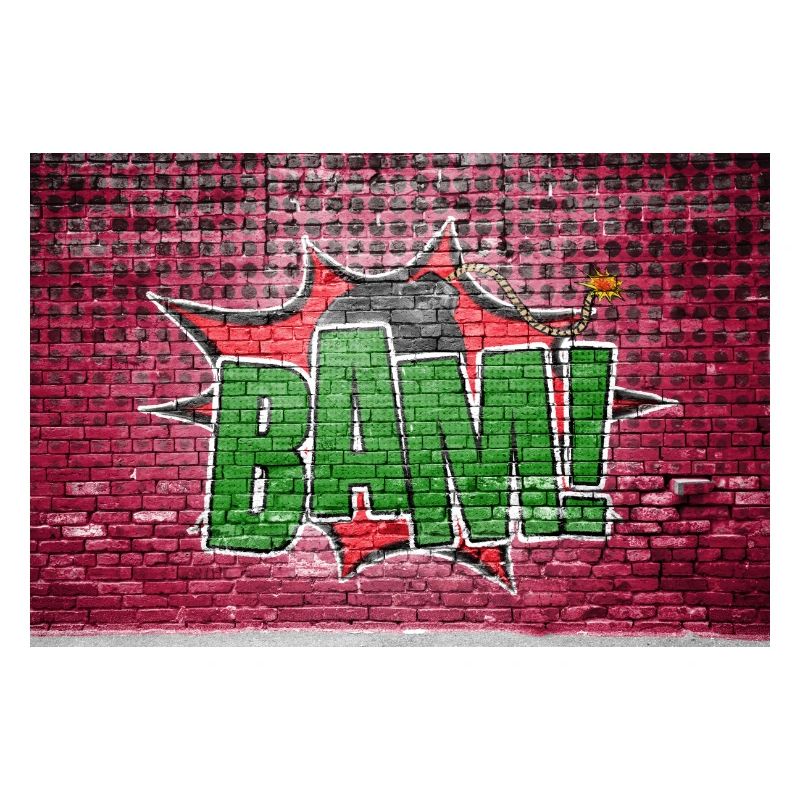 Bam! Comic Style Graffiti Lettering on Brick Wall
