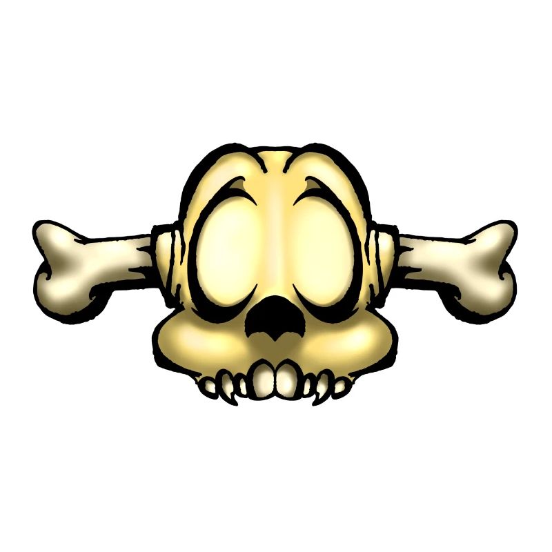 Schädel. Schädel mit Knochen durch den Kopf.