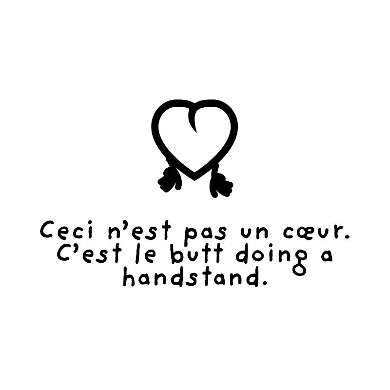 Ceci n'est pas un coeur. Le butt doing a handstand