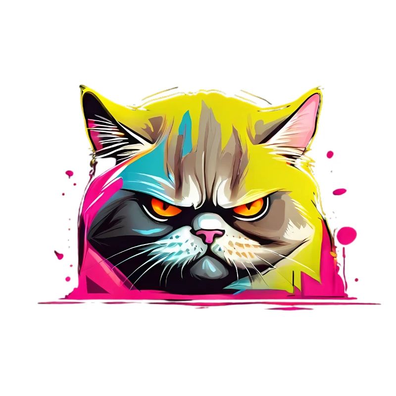 Bunte Brummige Katze