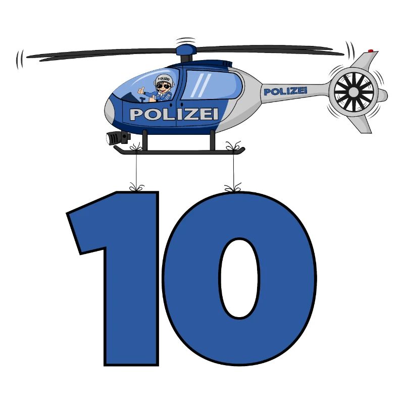 Polizei Hubschrauber 10. Geburtstag