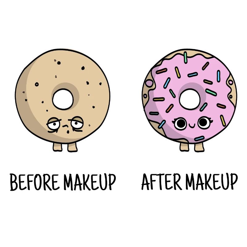 cadeau de beignets de maquillage mignon