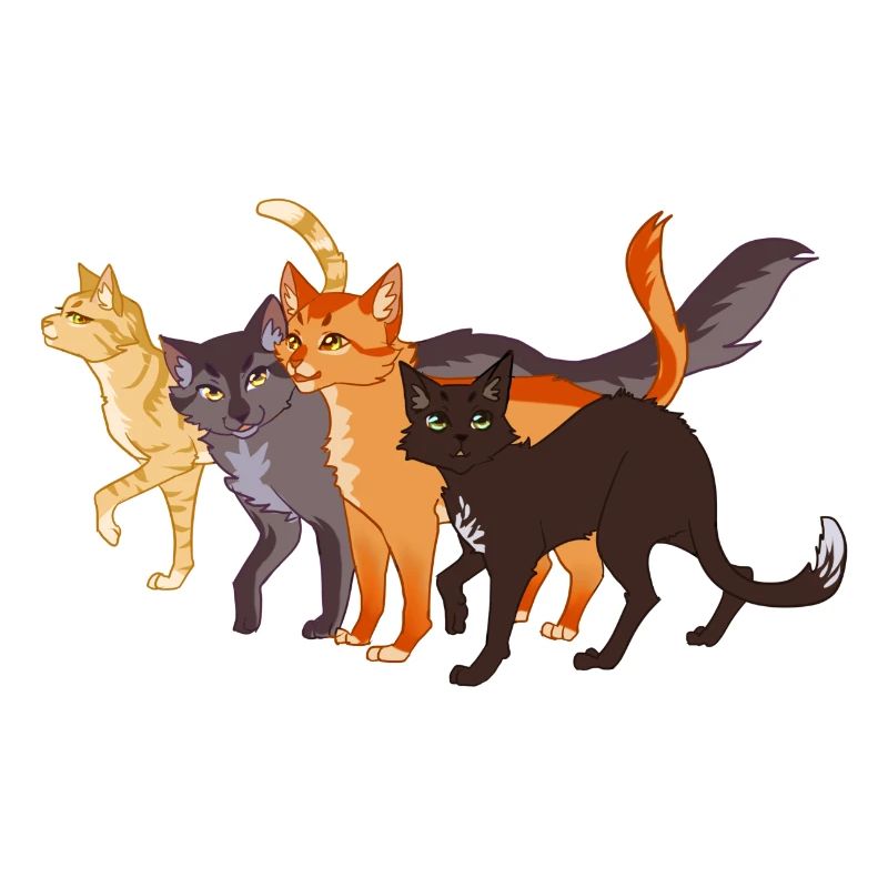 Warrior Cats Feuerstern Firestar Greystripe Katze