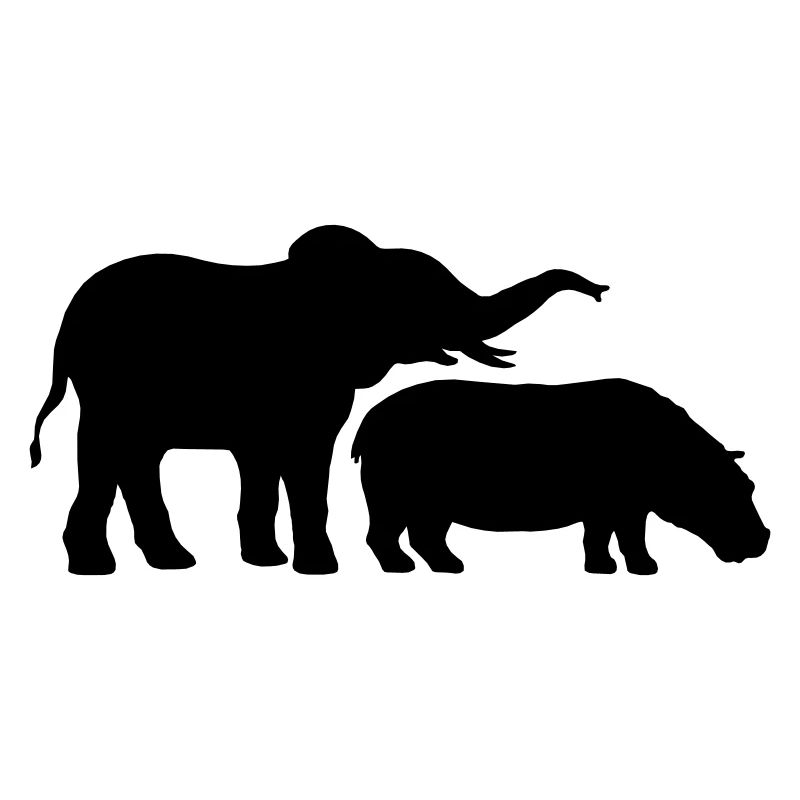 Nilpferd Elefant Dickhäuter Team