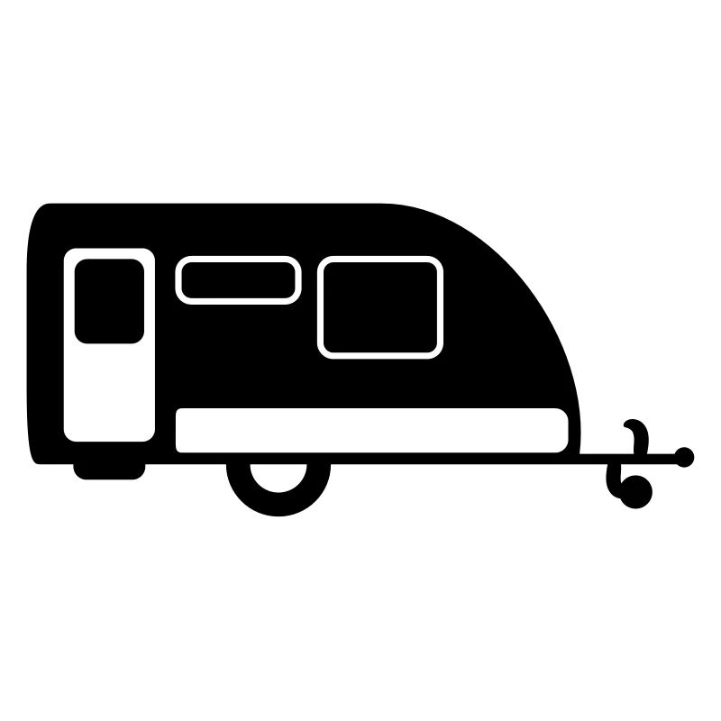 Camper Trailer Symbol Logo