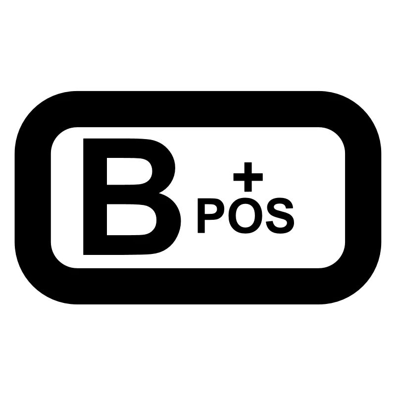 Blutgruppe b pos patch / symbol