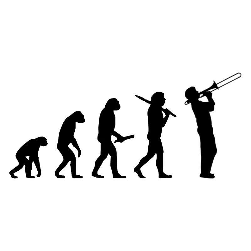 Evolution Posaune Fun Geschenk Blasmusik Musiker