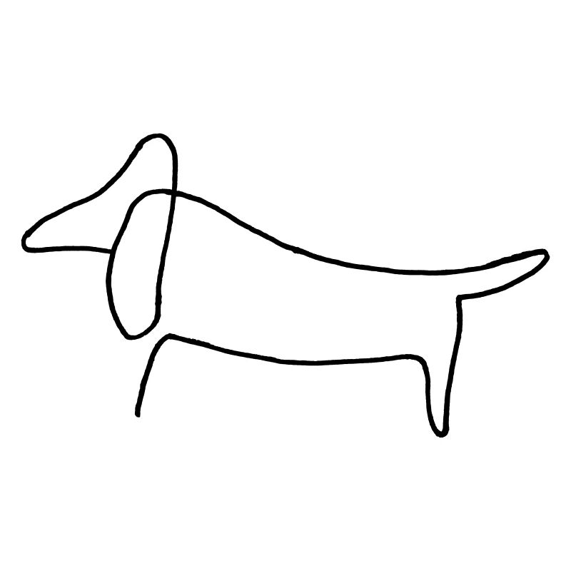 Teckel / Teckel / Dessin au trait