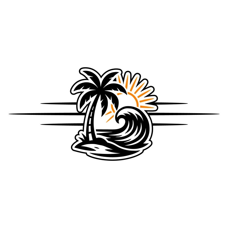 Island Summer Palm Tree