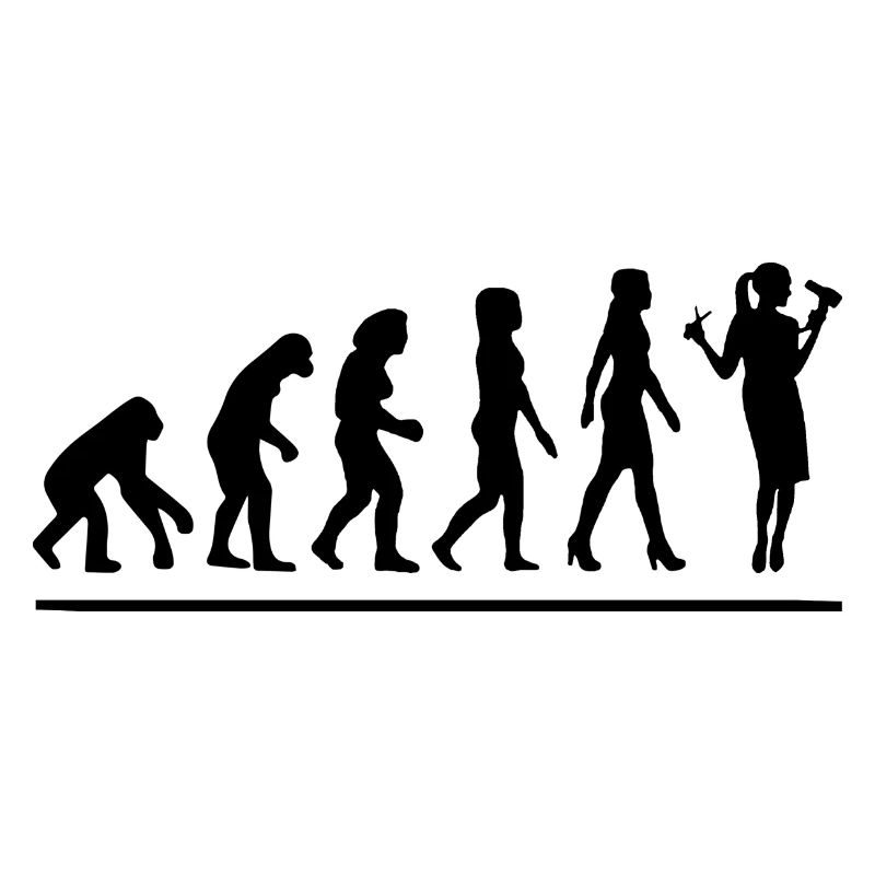 Évolution coiffeuse / cadeau humour coiffeuse