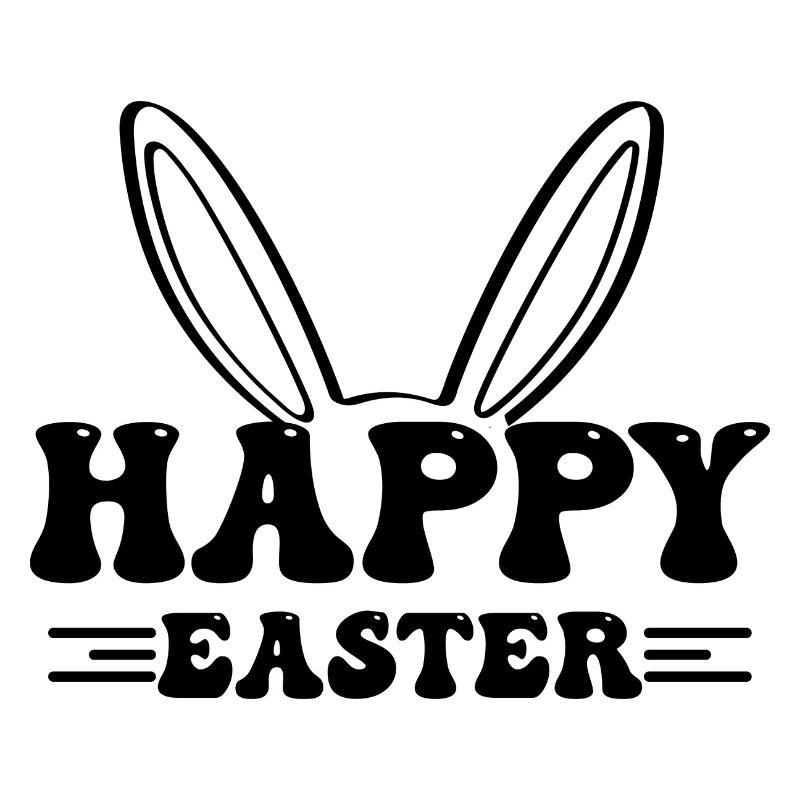 Happy Easter - Easter Bunny Rabbit Ears