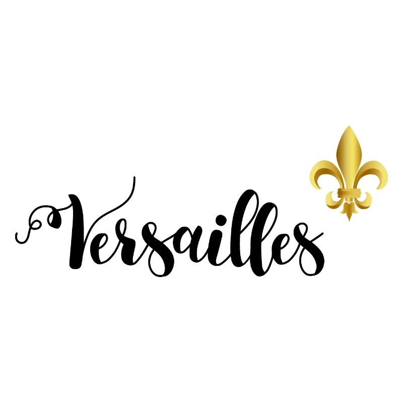 Versailles Lettering and Fleur-de-Lys