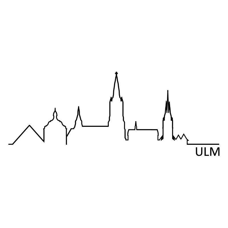 Skyline Ulm Silhouette