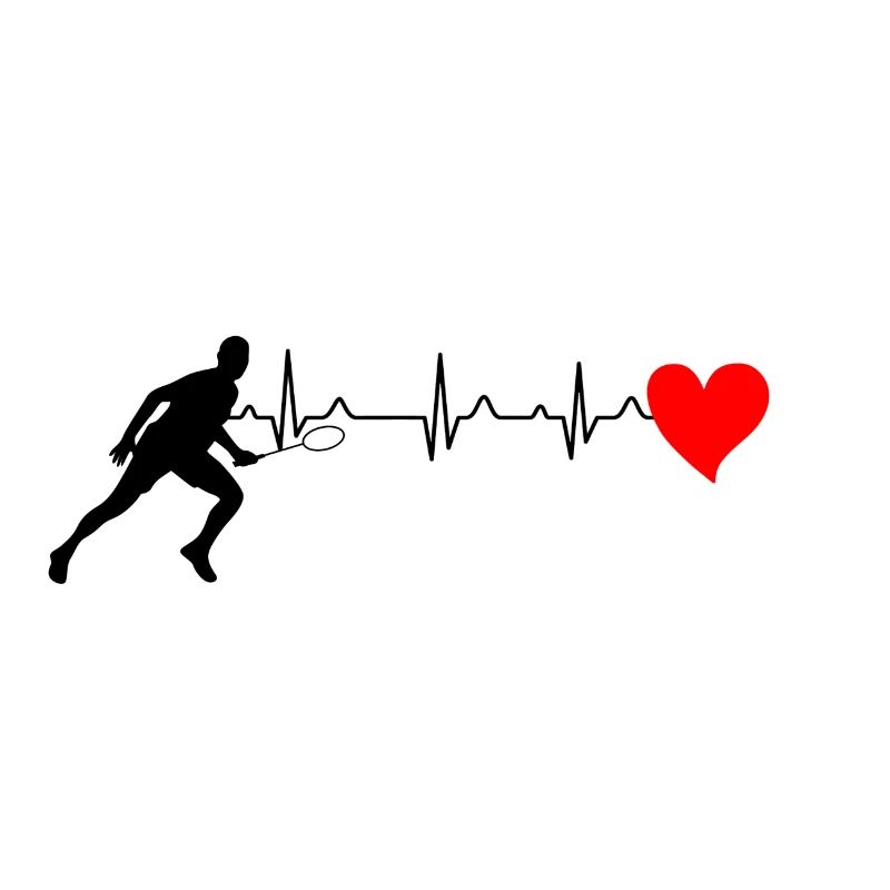 badmintonspieler mit herz
