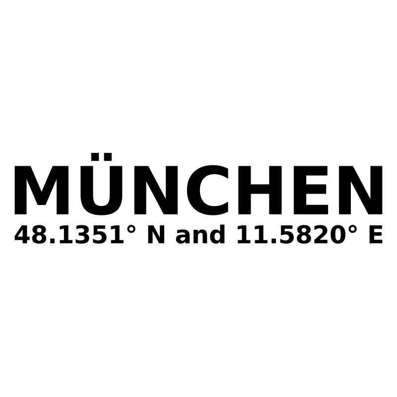 Munich - with geo coordinates horizontal