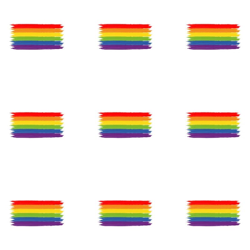 RAINBOW FLAG brush strokes design