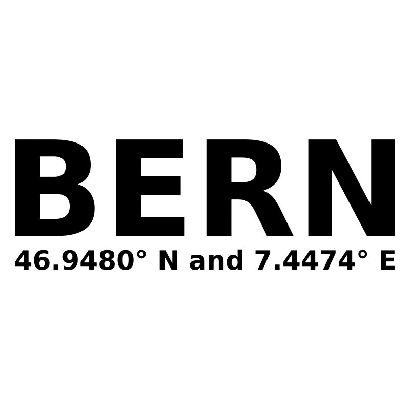Bern - with geo coordinates horizontal