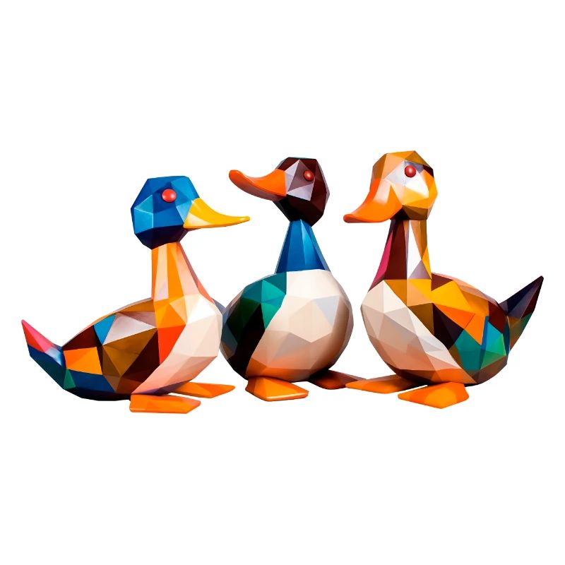 Ducks Cubism 2