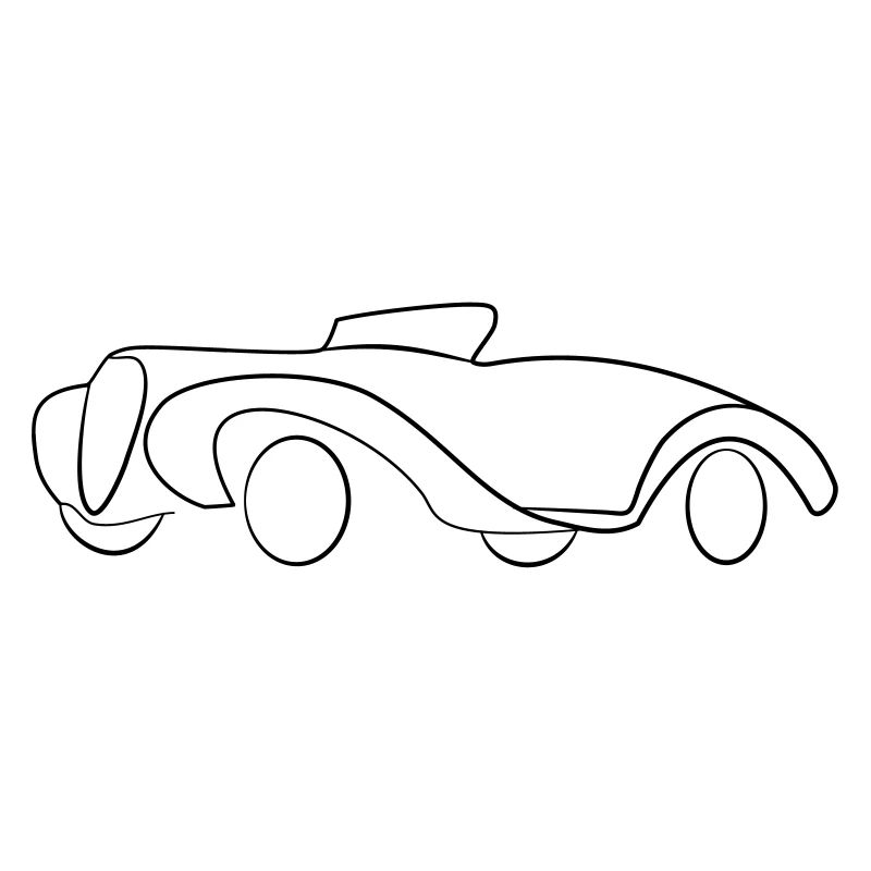 Oldtimer Cabrio Hot Rod Tribal