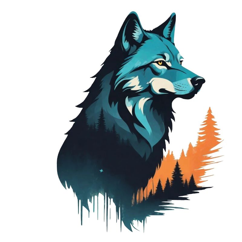 Wolf im Wald