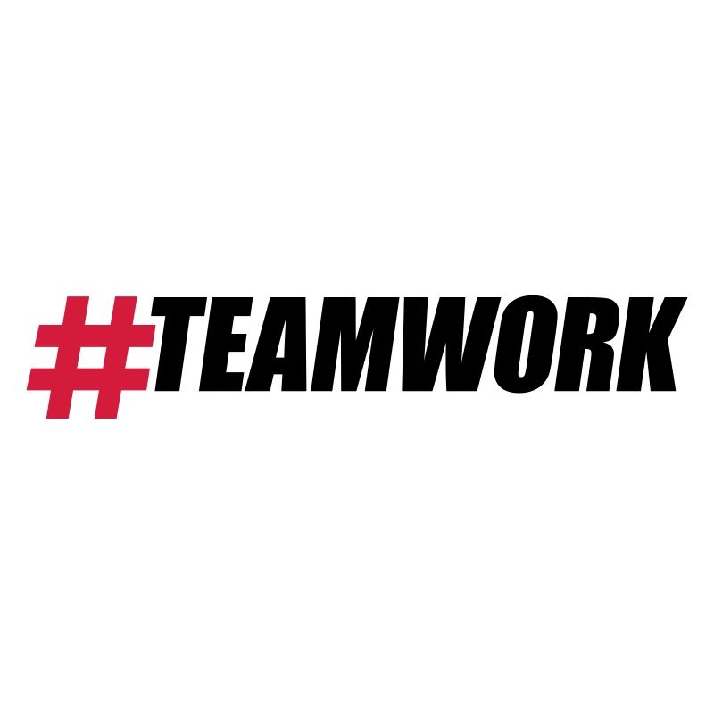 Hashtag Teamwork Logo Design Crew Freunde Gruppe B