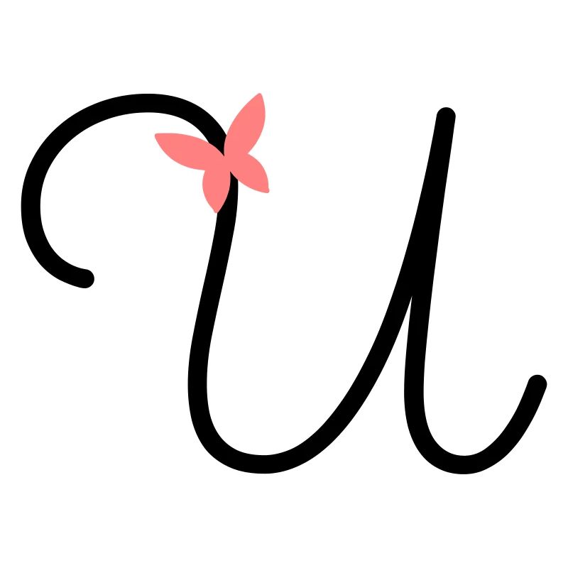 Buchstabe U Schmetterlingsbuchstabe